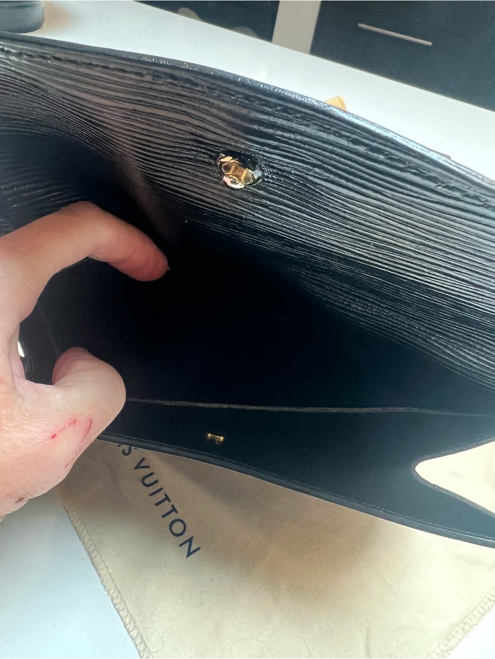 Louis Vuitton Black Epi Leather Slim Wallet - Picture 8 of 14